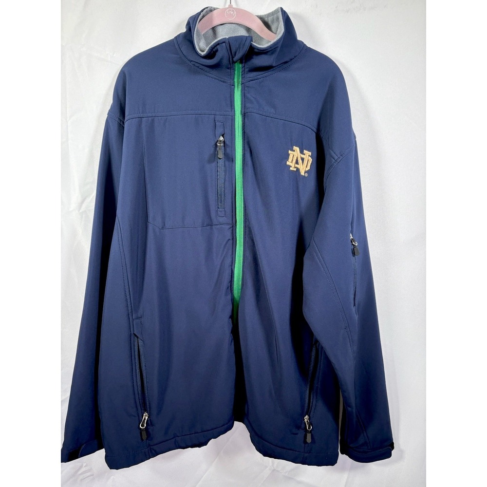 KA Knights Apparel Jacket Size XL Notre Dame Full Zip Zip Pockets fighting Irish